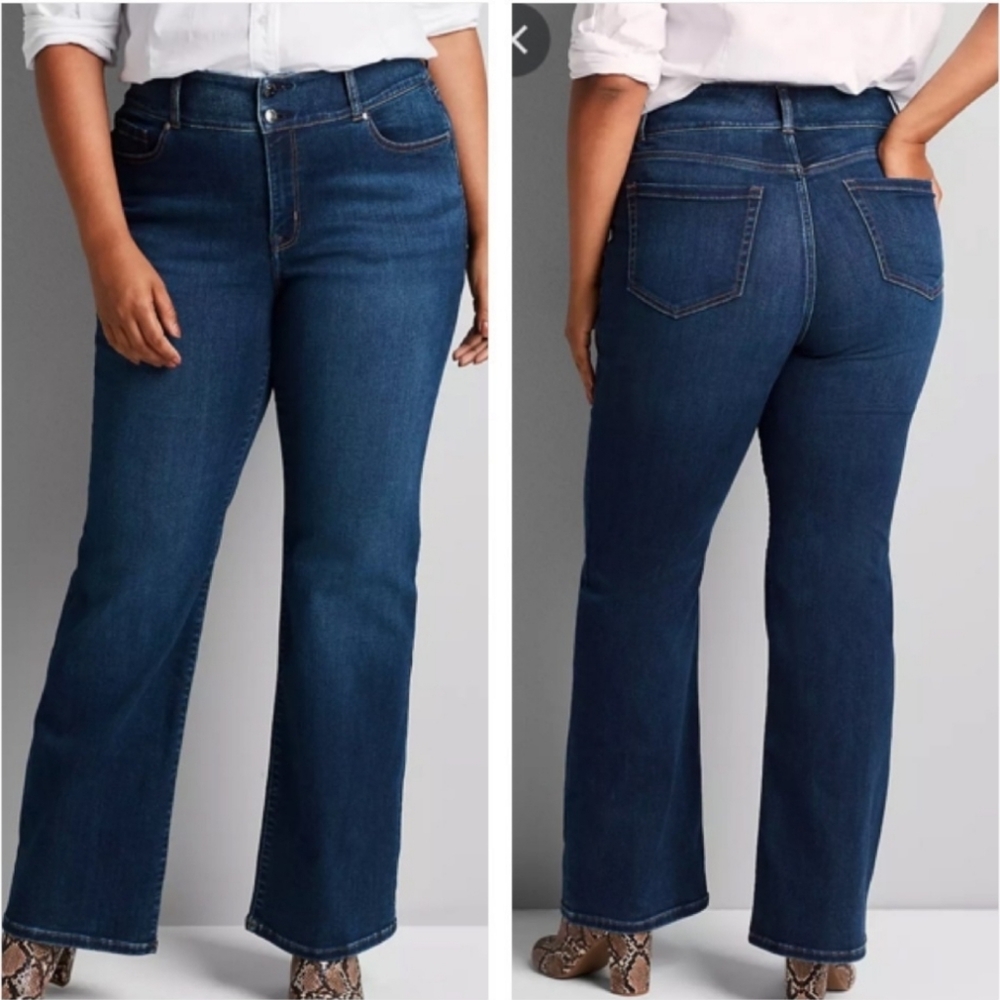Lane Bryant high rise stretch boot jeans 16 long